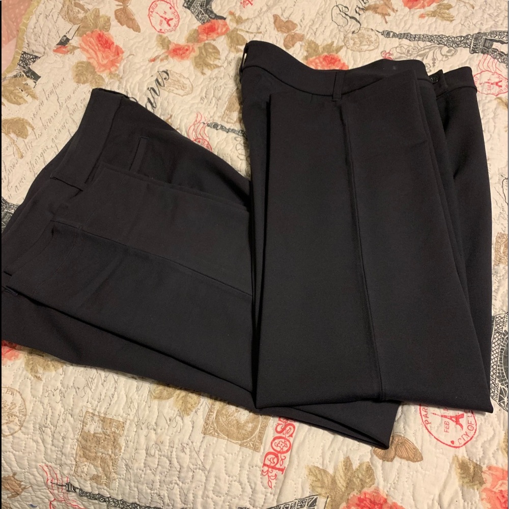 2 Lands End size 16W black pants new without tags